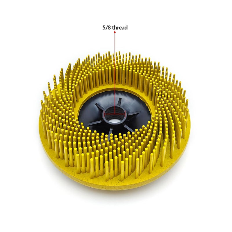 WEXWE Tools 4.5 Inch Bristle Disc Roloc Bristle Disc Grade - 80# Grit Abrasive Coating Removal Disc for Metal with 20mm Shank Attachment 1set - Image 4